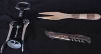 Corkscrews and a wooden fork